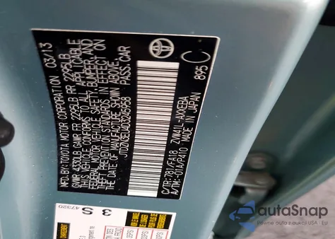 2013 Toyota Prius V из США, поврежденный, VIN JTDZN3EU4D3245958